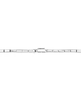 Rectangular Link Metal Tennis Bracelet in Sterling Silver