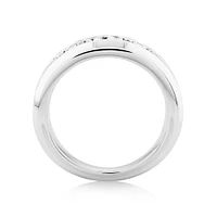 Wedding Band with .90TW of Laboratory-Grown Diamonds in 14kt White Gold