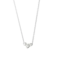 Collier avec 0,25 carat TW de diamants en or blanc 18 kt