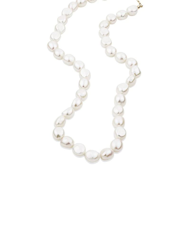 Baroque Pearl Necklace in 10kt Yellow Gold