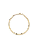 3.5mm Wide Herringbone Snake Chain Bracelet in 10kt Yellow Gold