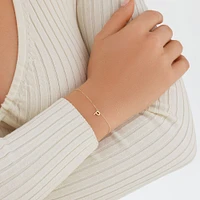 19cm (7.5") C Initial Bracelet in 10kt Yellow Gold