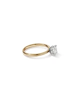 Bague solitaire en diamant canadien rond brillant 1,00 carat poids total en or blanc 18 kt