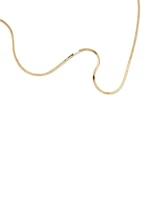 45cm (18”) 2mm-2.5mm Width Herringbone Chain in 10kt Yellow Gold