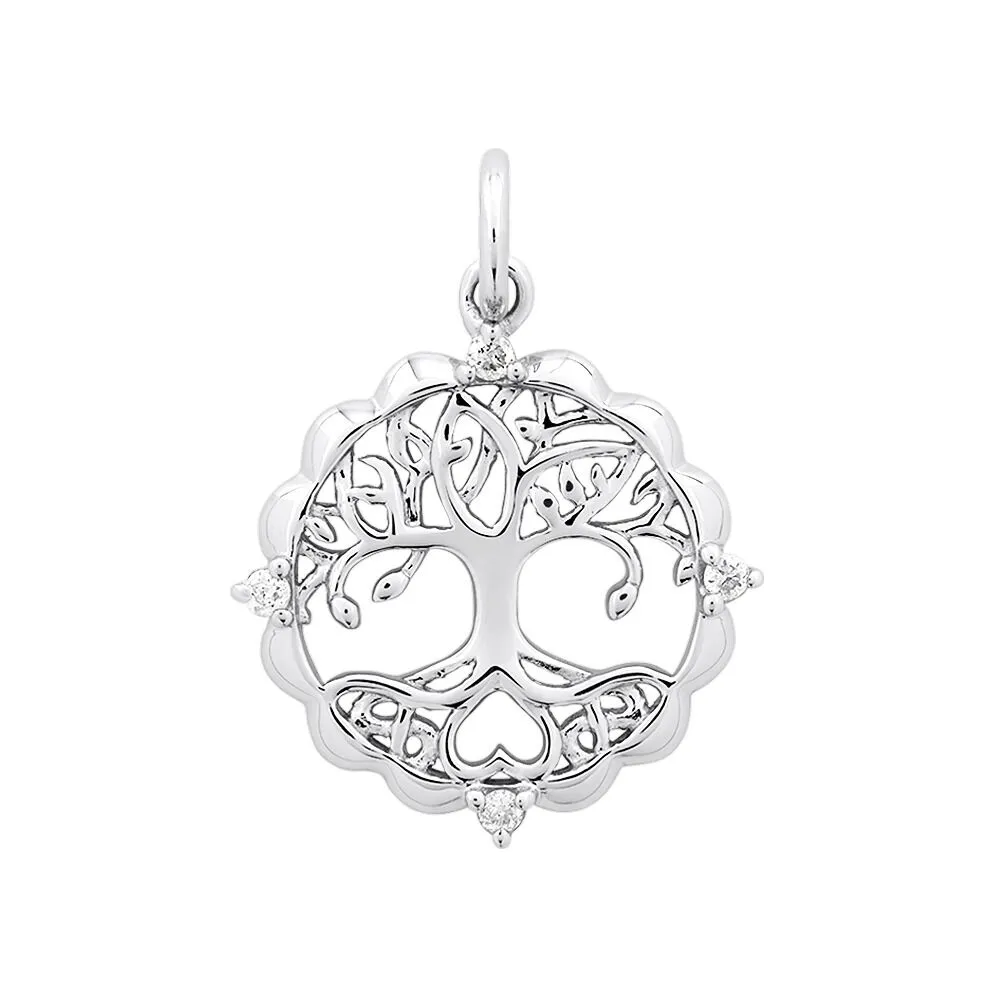 Butterfly Necklace with Diamonds in Sterling Silver