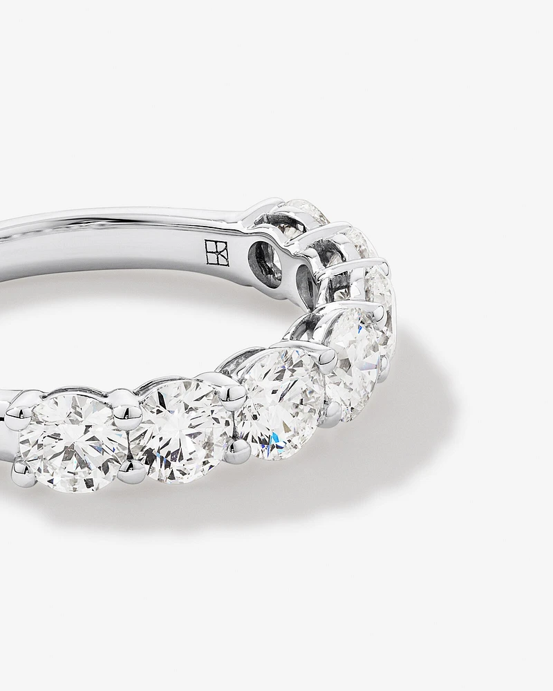 2.00 Carat TW Round Brilliant Laboratory-Grown Diamond Wedding Ring in 14kt White Gold
