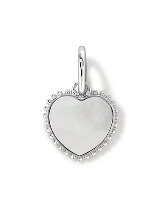 Mother of Pearl Love Heart Pendant in Sterling Silver