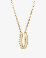 Horseshoe Necklace with 0.10 Carat TW of Diamonds in 10kt Yellow Gold