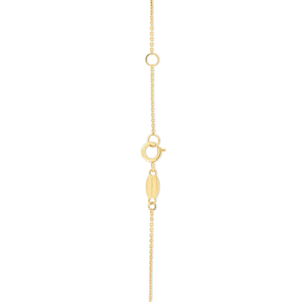 19cm Heart Slider Bracelet in 10kt Yellow Gold