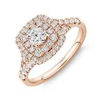 Bridal Set with 1.18 Carat TW of Diamonds in 14kt Rose Gold