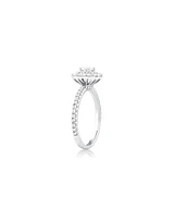 Sir Michael Hill Designer Halo Engagement Ring with 0.79 Carat TW Diamonds in 18kt White Gold