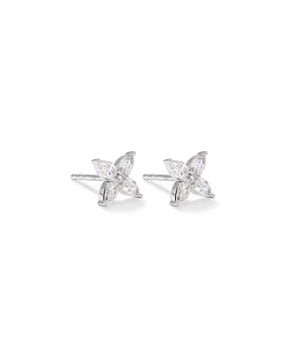 0.62 Carat TW Floret Laboratory-Grown Diamond Stud Earrings in 10kt White Gold