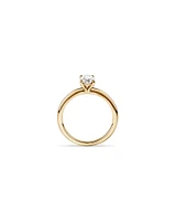 Carat TW Oval Laboratory-Grown Diamond Solitaire Engagement Ring in 14kt White Gold