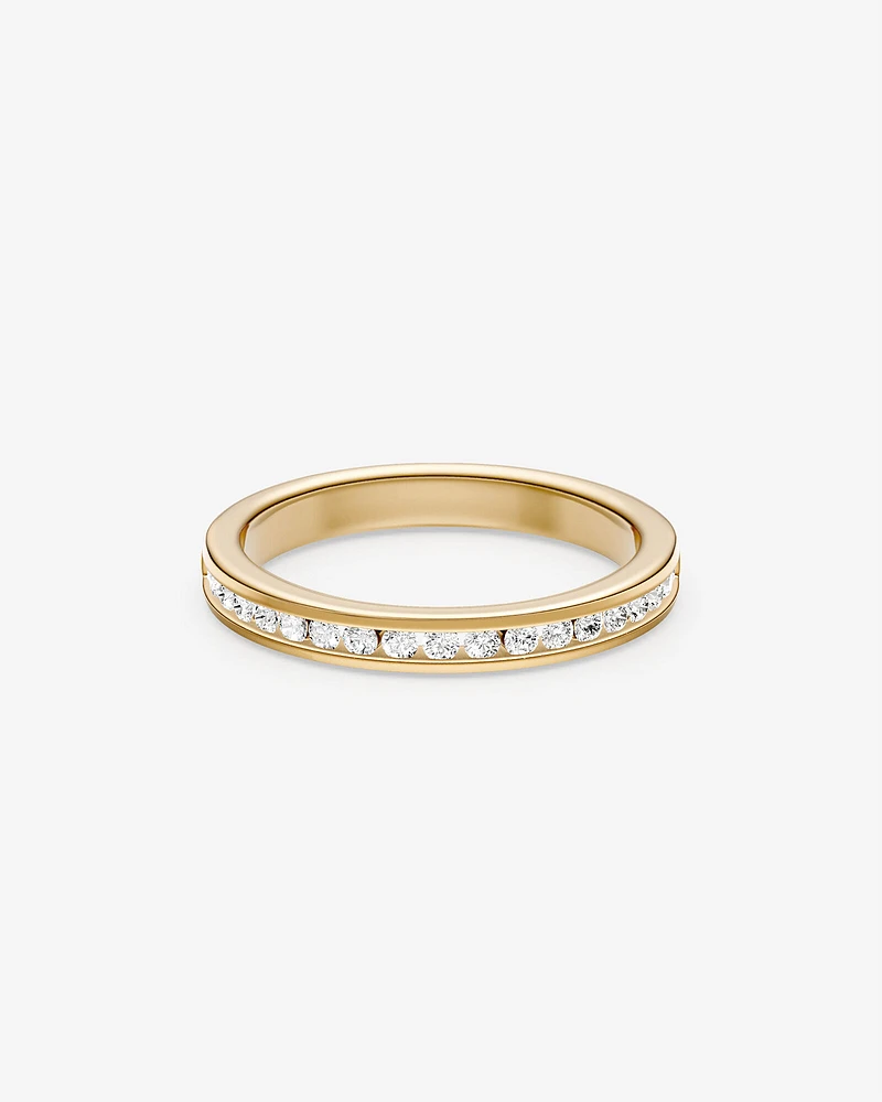 Alliance en or jaune 14 K avec diamants totalisant 0,34 ct