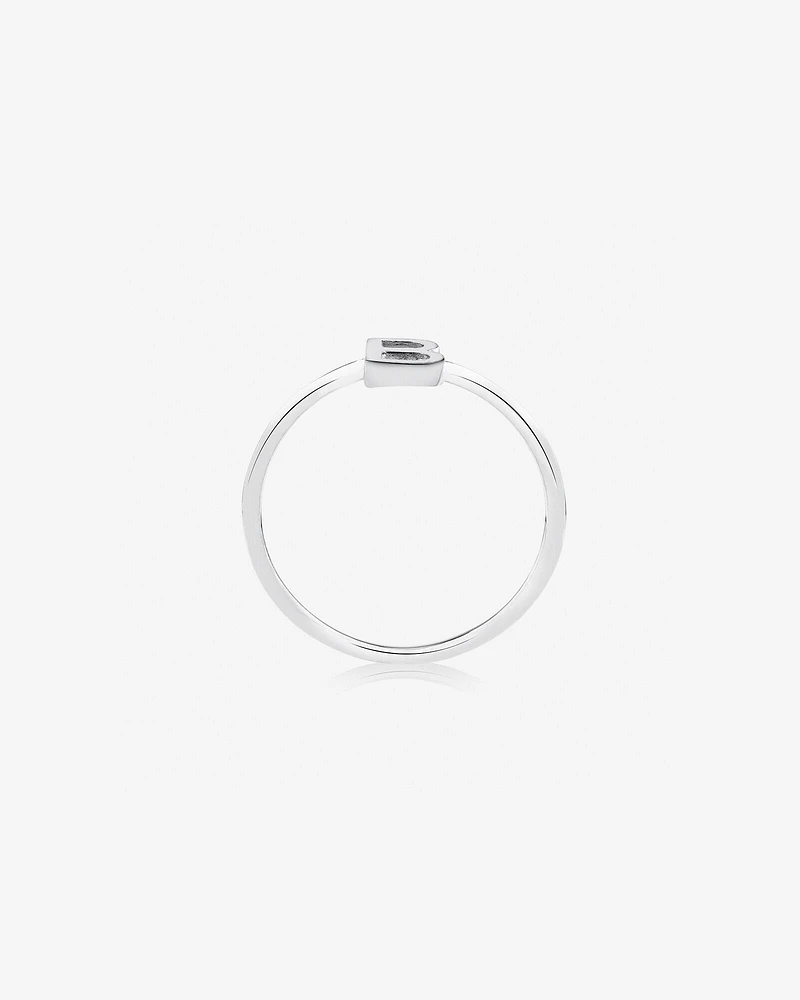 C Initial Ring in Sterling Silver