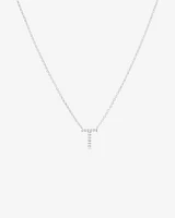A' Initial necklace with 0.10 Carat TW of Diamonds in 10kt White Gold
