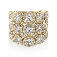 3 Row Bubble Ring with 3.00 Carat TW Diamonds in 14kt Gold