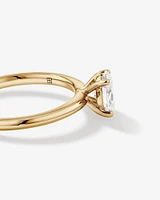 Carat TW Oval Laboratory-Grown Diamond Solitaire Engagement Ring in 14kt White Gold