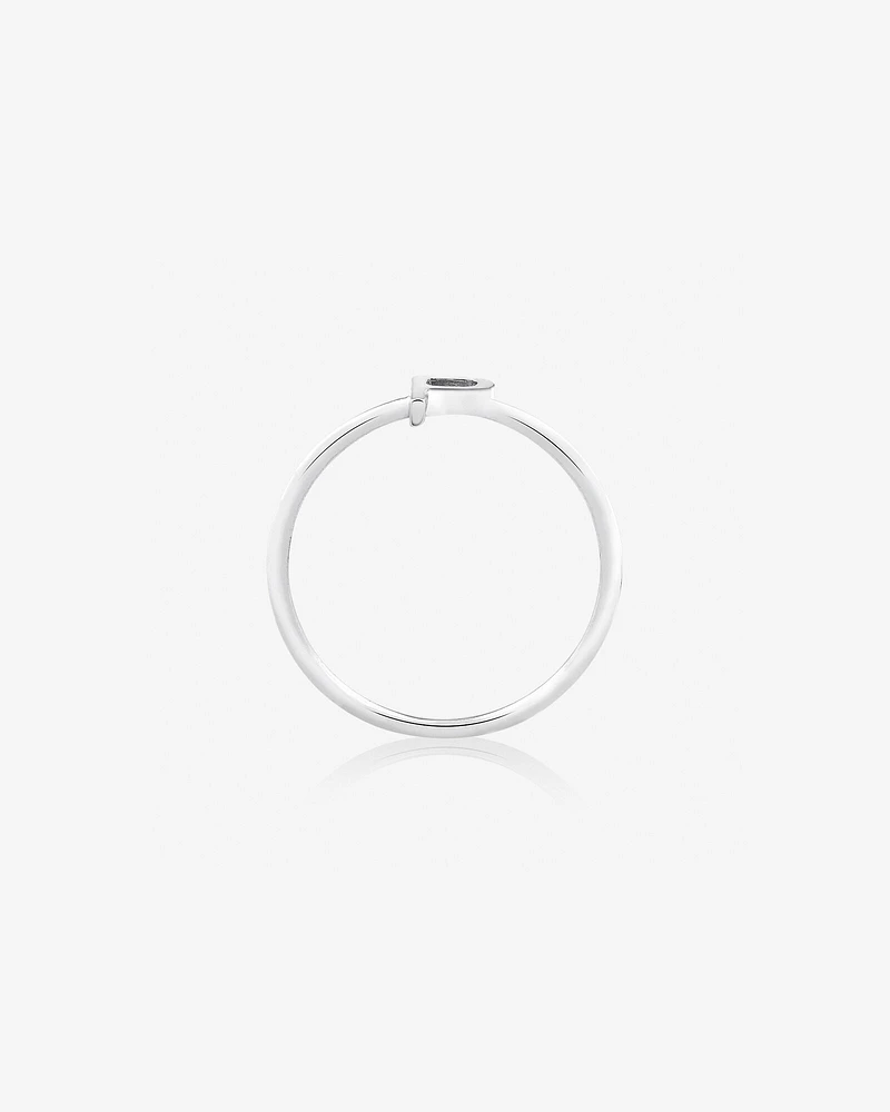 C Initial Ring in Sterling Silver