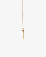 Paperclip Pendant with 0.02 Carat TW of Diamonds in 10kt Yellow Gold