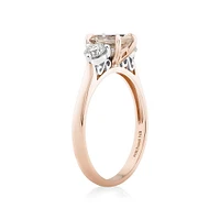 Ring with Morganite & 0.40 Carat TW of Diamonds in 10kt Rose Gold