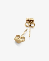 Heart Stud Earrings in 10kt Yellow Gold