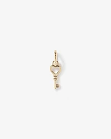 Love Heart Key Pendant in 10kt Yellow Gold