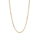 55cm (22") 5.5mm Width Semi Solid Diamond Cut Curb Chain in 10kt Yellow Gold