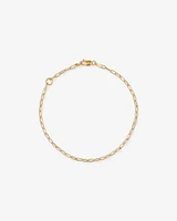 19cm (7.5") 2mm Hollow Paperclip Bracelet in 10kt Yellow Gold