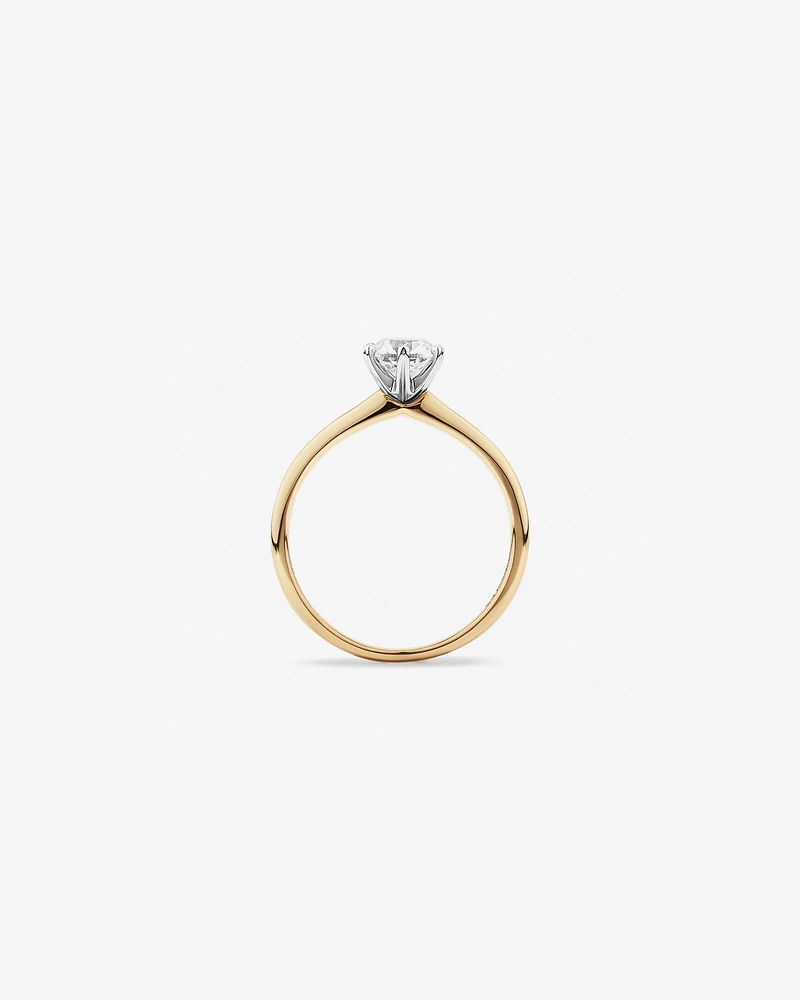 Michael Hill Solitaire Engagement Ring with a Carat TW Diamond with the De Beers Code of Origin in 18kt Yellow & White Gold