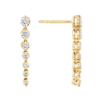 Drop Earrings with Carat TW of Diamonds in 18kt Gold