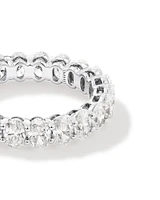 3.15 Carat TW Oval Laboratory-Grown Diamond Eternity Ring in 14kt White Gold