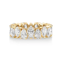 5.90 Carat TW Pear Cut Laboratory-Grown Diamond Eternity Ring in 14kt Yellow Gold