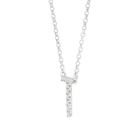 A' Initial necklace with 0.10 Carat TW of Diamonds in 10kt White Gold