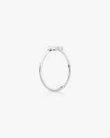 C Initial Ring in Sterling Silver