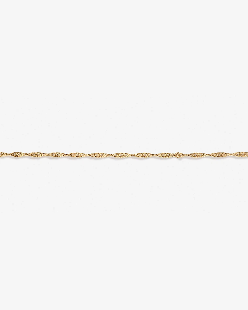 19cm (7.5") Singapore Bracelet in 10kt Yellow Gold