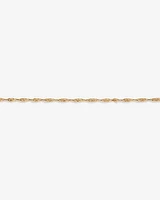 19cm (7.5") Singapore Bracelet in 10kt Yellow Gold