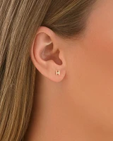 G Initial Single Stud Earring in 10kt Yellow Gold