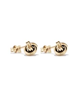 Knot Stud Earrings in 10kt Yellow Gold