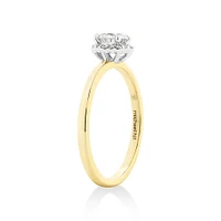 Southern Star Halo Engagement Ring with 0.50 Carat TW of Diamonds in 18kt Yellow & White Gold