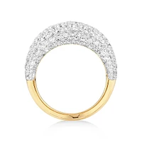 Stardust Ring with 3.14 TW of Diamonds in 14kt Yellow Gold and Rhodium