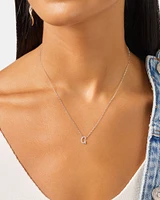 A' Initial necklace with 0.10 Carat TW of Diamonds in 10kt White Gold