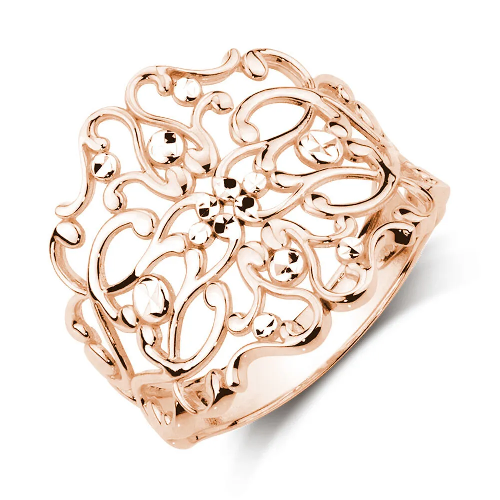 Filigree Ring in 10kt Yellow & White Gold