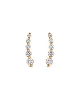 Ear Climbers with 0.25 Carat TW of Diamonds in 10kt Yellow Gold