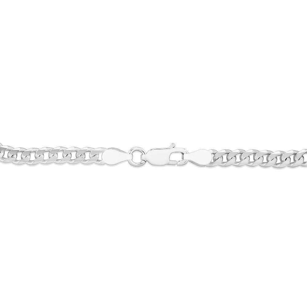 19cm (7”) 4.3mm Width Curb Bracelet in Sterling Silver