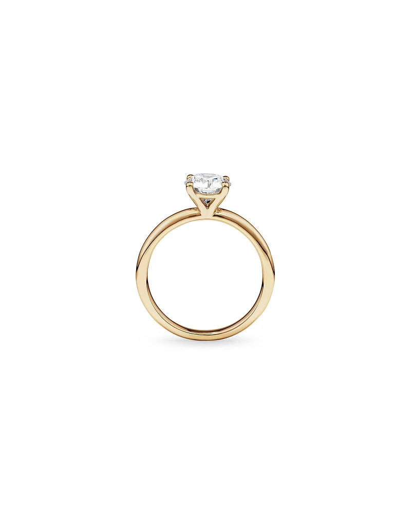 Carat TW Round Brilliant Laboratory-Grown Diamond Solitaire Engagement Ring in 14kt Gold