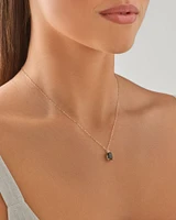 London Blue Topaz Pendant in 10kt Yellow Gold