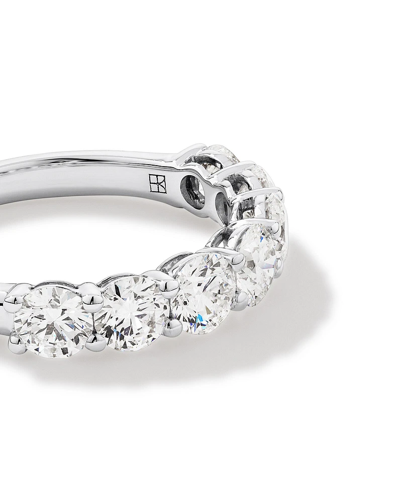 2.00 Carat TW Round Brilliant Laboratory-Grown Diamond Wedding Ring in 14kt White Gold