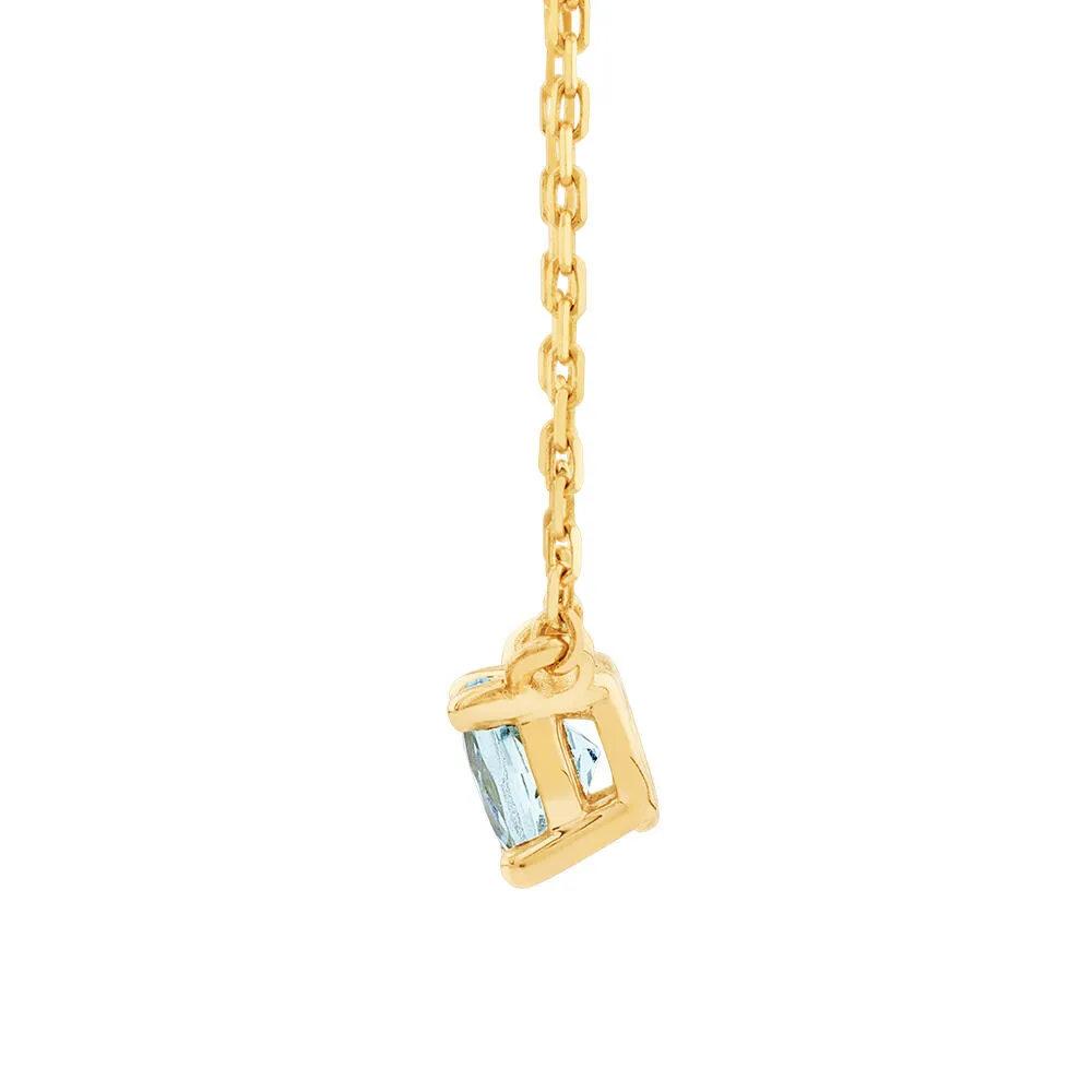 Pendant with Aquamarine in 10kt Yellow Gold by Michael Hill Online, THE  ICONIC