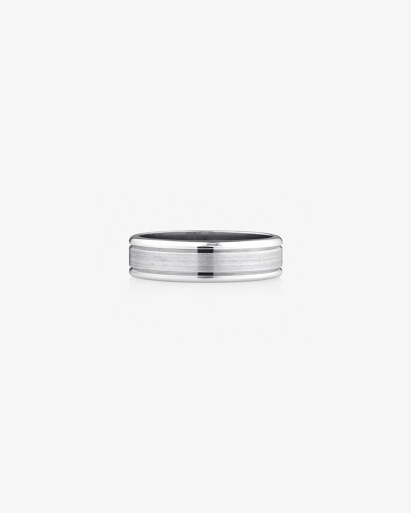 Men's Wedding Band in 10kt White Gold